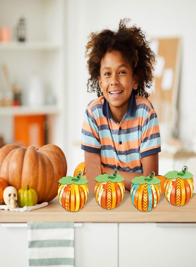 80UncleKimby 35Pcs Fall Pumpkin Crafts Kit for Kids - Halloween Thanksgiving DIY Paper Strip Art for Autumn Holiday School Classroom Activities Party Decor - Image 4